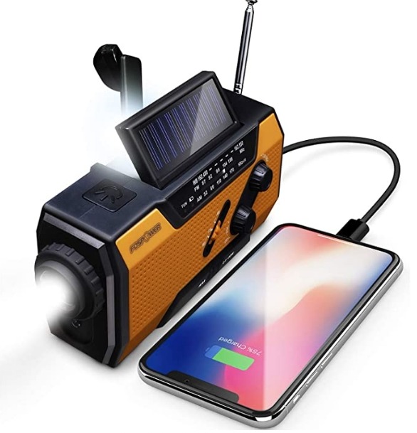 Rádio emergência energia solar